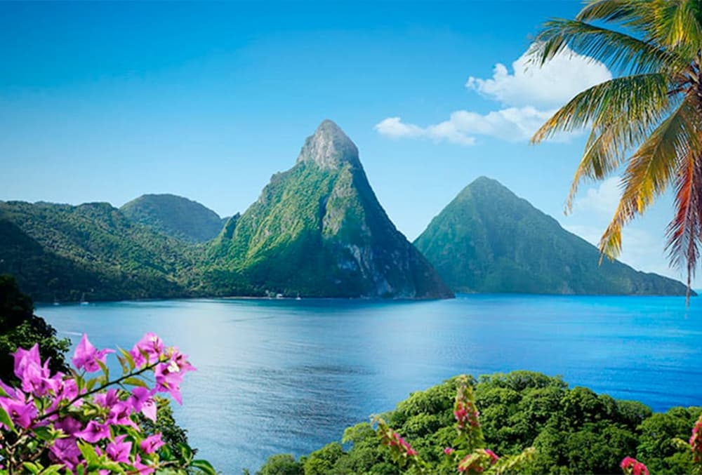 A widescreen photograph of St Lucia.