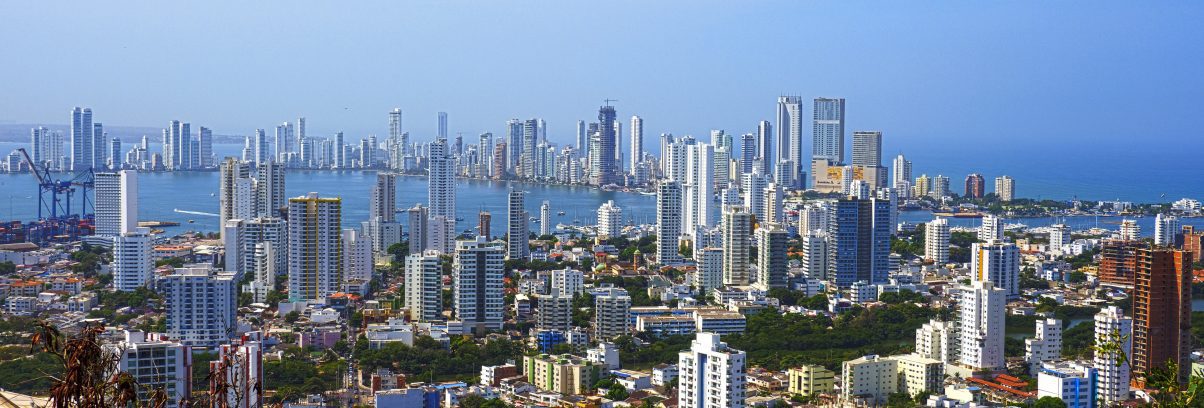 Cartagena skyline overlooking the Caribbean coast